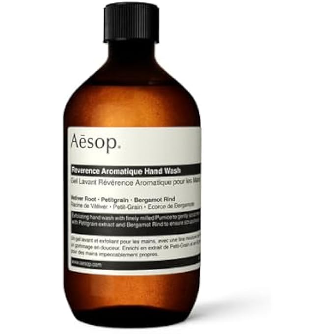 Aesop إعادة تعبئة غسول اليدين العطري | تنظيف وتقشير اليدين | مع مستخلصات نباتية وحجر الخفاف المطحون بشكل ناعم | 16.9 أونصة - Image 1
